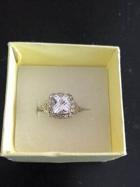 Vintage Sterling Silver White Sapphire Filigree Ring